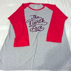 North face quarter sleeve size large tshirt
